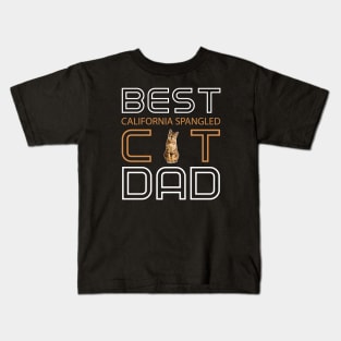 Best California Spangled Cat Dad Kids T-Shirt